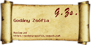 Godány Zsófia névjegykártya